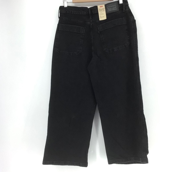 Levi's Mile High Cropped Wide Leg Black Jeans NWT - Picture 4 of 7